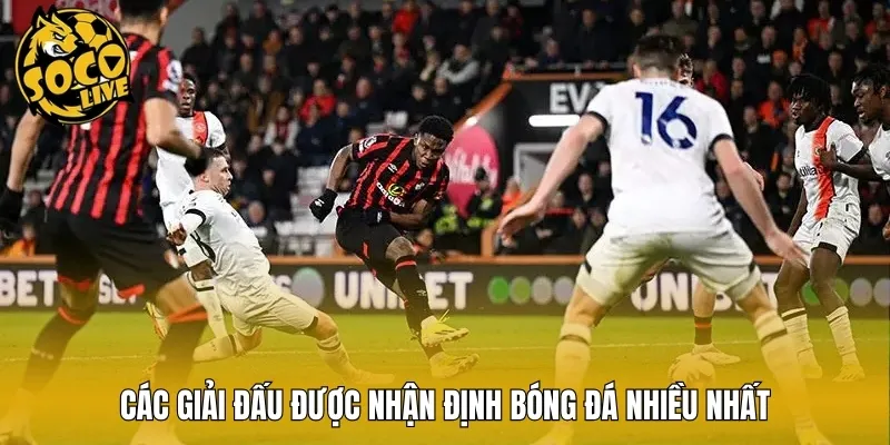 Các giải đấu được nhận định bóng đá nhiều nhất