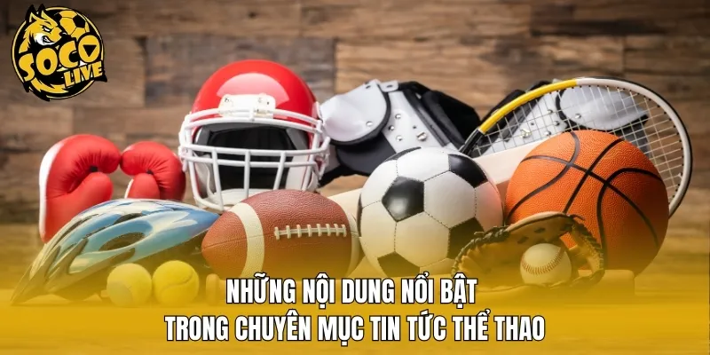 Những nội dung nổi bật trong chuyên mục tin tức thể thao